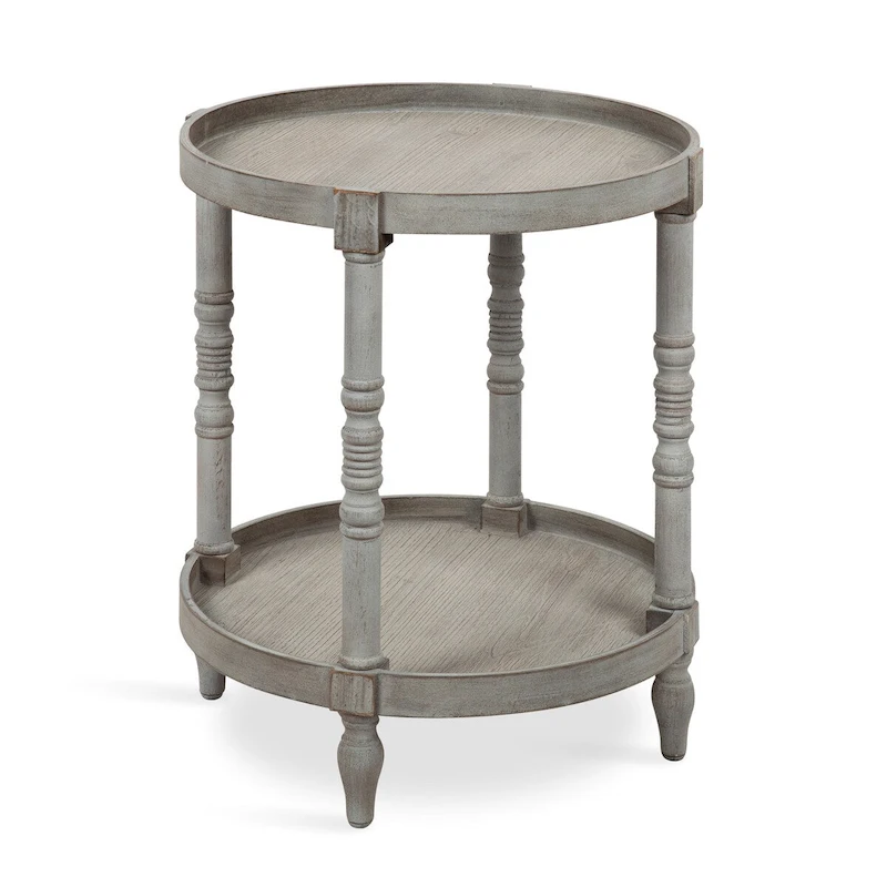 Kate and Laurel Bellport Round Wood Side Table