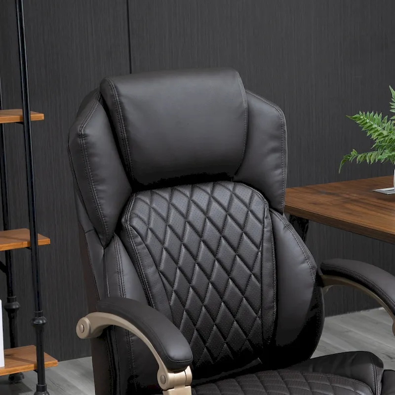 Vinsetto Heavy Duty Office Chair 350lbs Capacity, Mesh & Faux Leather, Rocker Ergonomic, Adjustable Height with Wheels