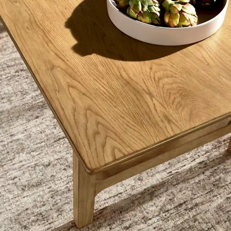 Modern Scandinavian Light Oak Finish 71  Dining Table