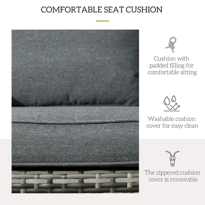 Patio Wicker Adirondack Chair, All-Weather Rattan Fire Pit Chair Soft Cushions, Tall Curved Backrest and Armrests