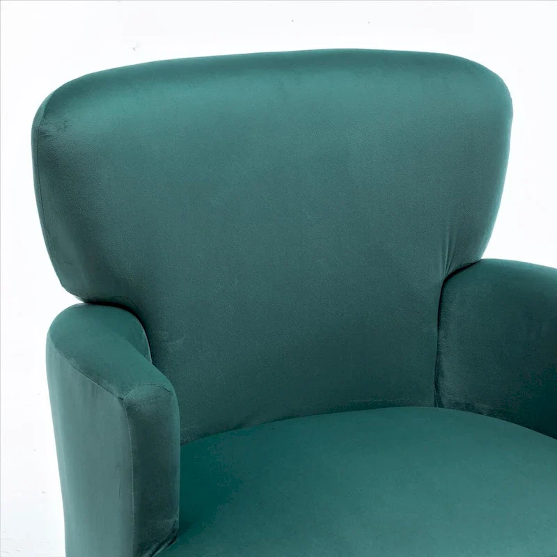 Velvet Accent Chair with Gold Metal Legs