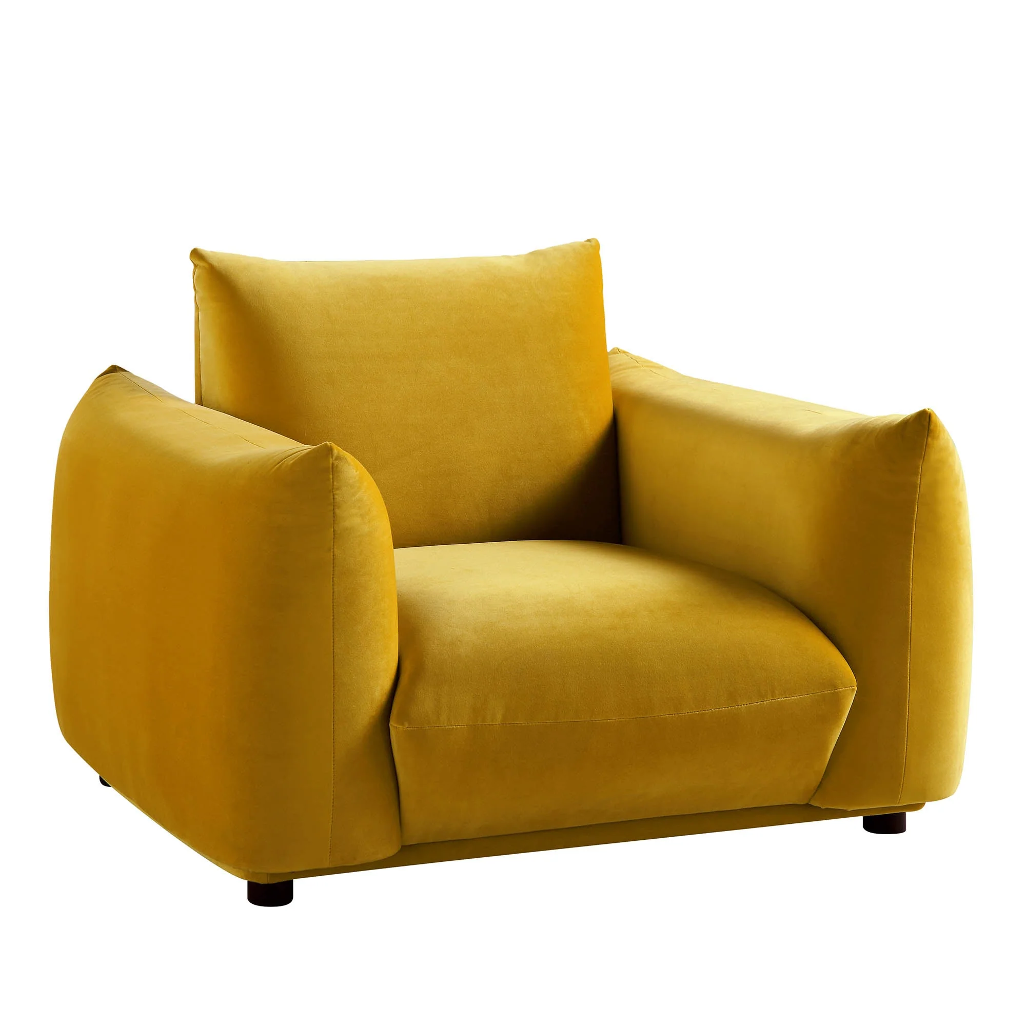 Armchair, Goldenrod Velvet