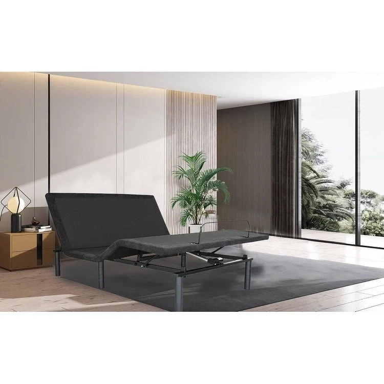 Antique Black Twin XL Size Adjustable Electric Bed Base with Remote Control