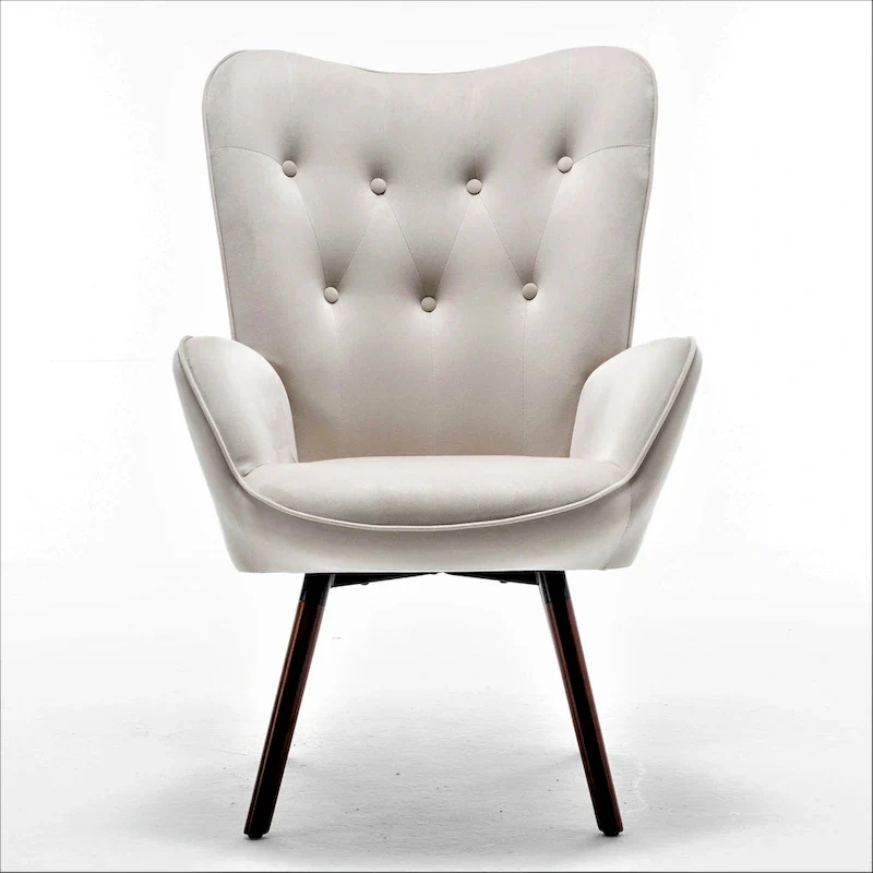 Kreedence 26.38 W Microfiber Flared Arm Accent Chair