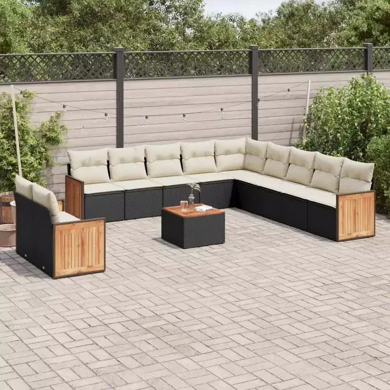 vidaXL Garden Sofa Set and PE Rattan Large Modular