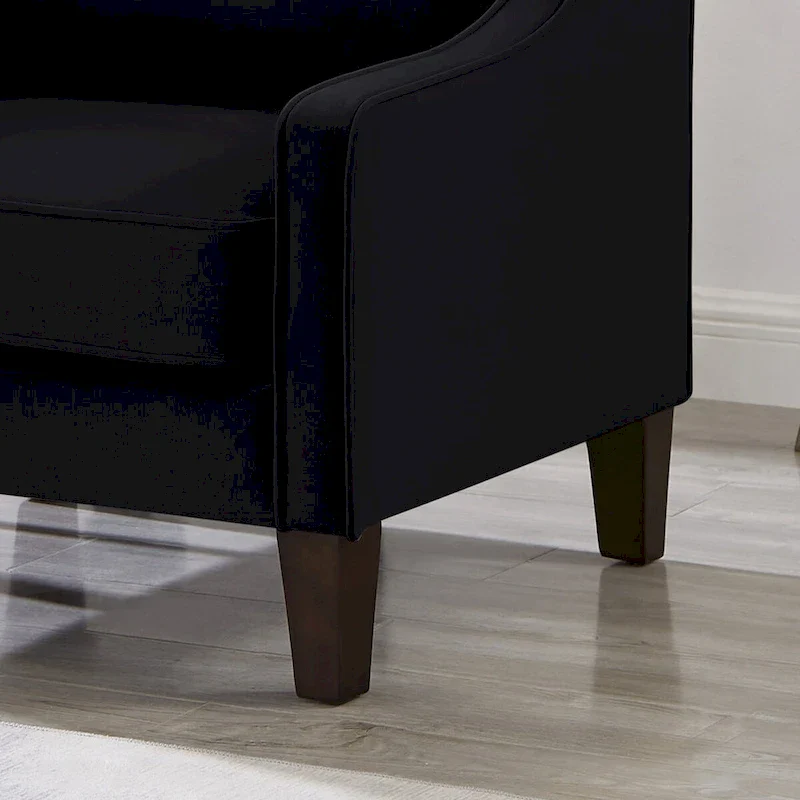 Armchair,Living Room Single Seat Sofa Chair with Wooden Legs,Upholstered Velvet Accent Chair