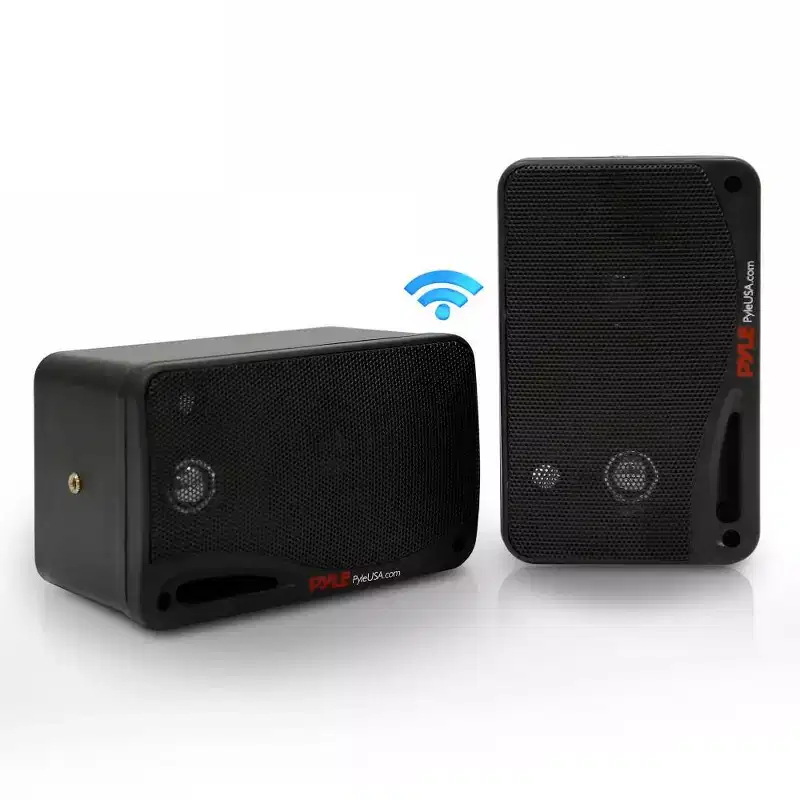 Pyle 3.5 Bluetooth Home Speakers, 3-Way Indoor/Outdoor Wall Mount Speaker System, 200W, Active + Passive Dual Speakers, Wireless Streaming