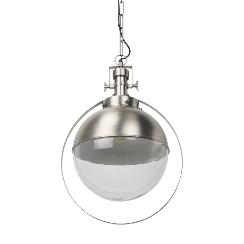 Leighton 15.0L x 15.0W x 20.0H Antique Nickel Pendant Light - 15.0L x 15.0W x 20.0H