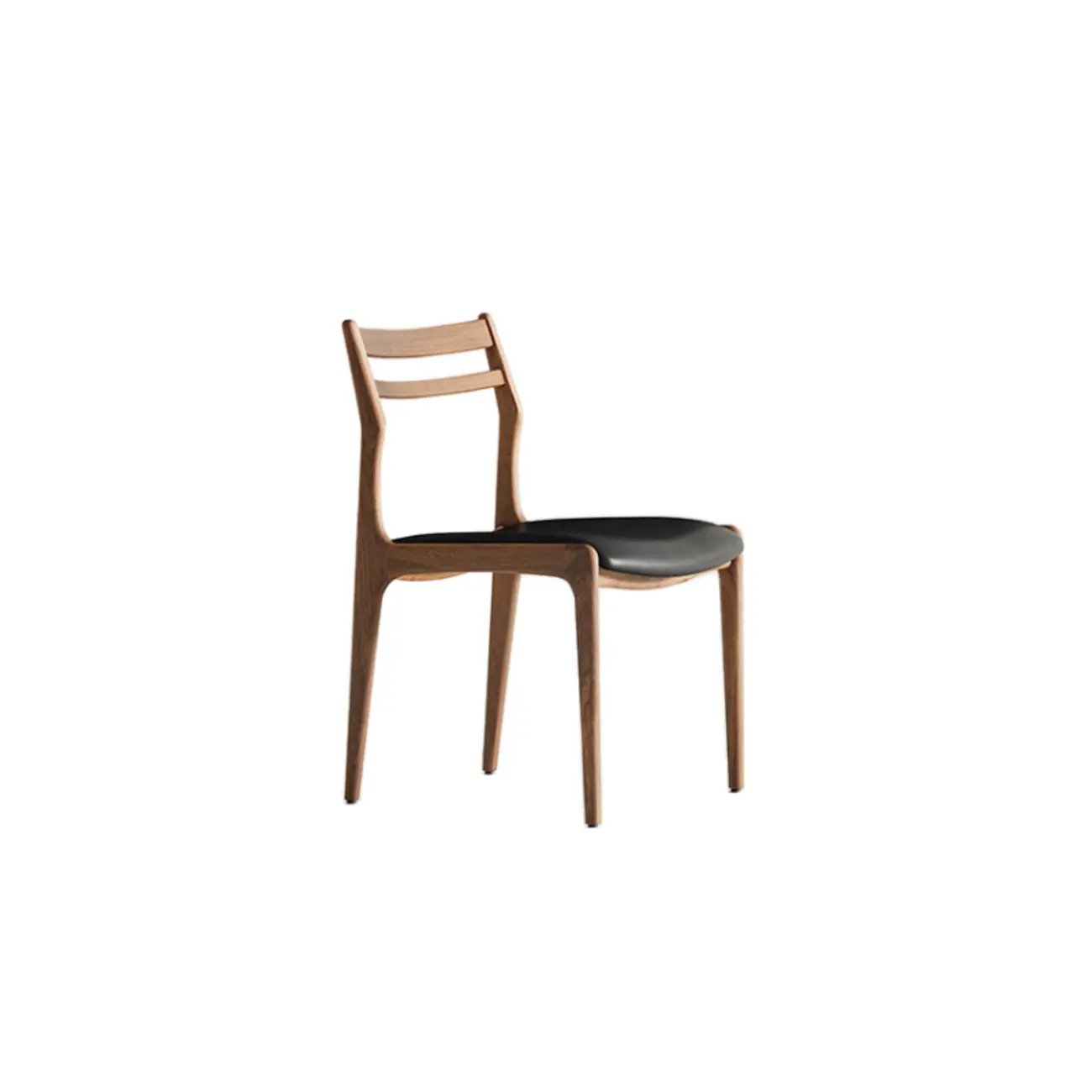 Modern Upholstered Ladder Back Wooden Dining Chair