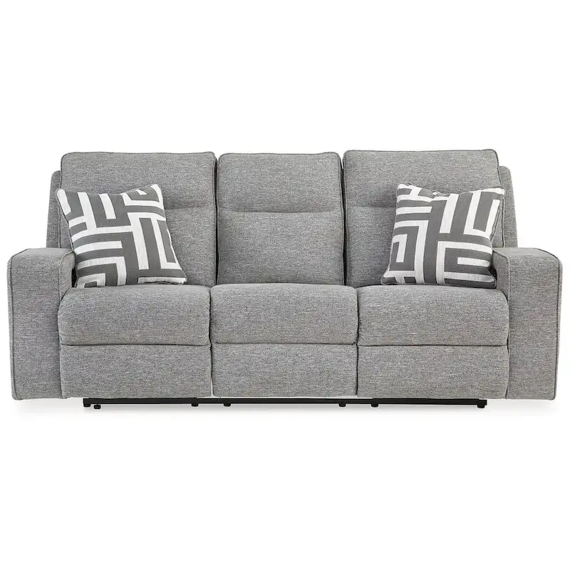 Signature Design by Ashley Biscoe Pewter Power Reclining Sofa - 88 W x 43 D x 42 H