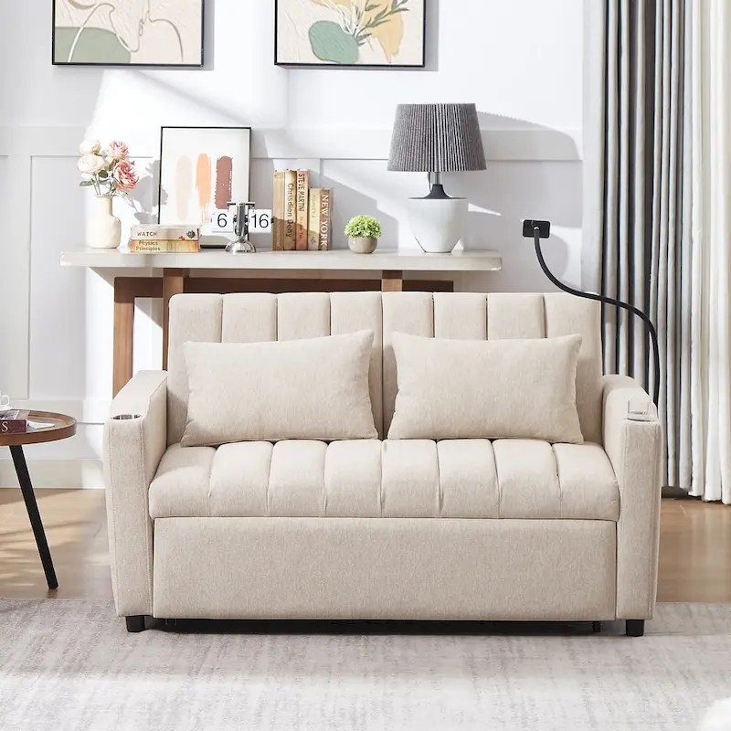 Convertible Loveseat Sofa, Pull Out Sofa Bed