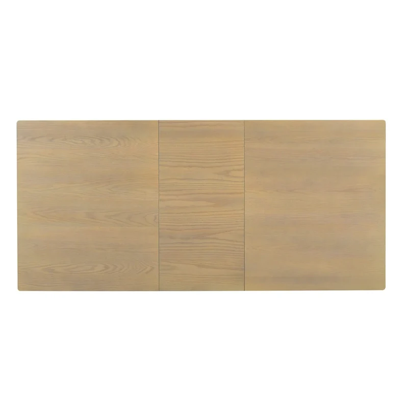 7 Pcs Dining Table Set, Solid Wood Table and Chairs Set with Extendable Dining Table, 2 Drawers and 6 Upholstered Chairs