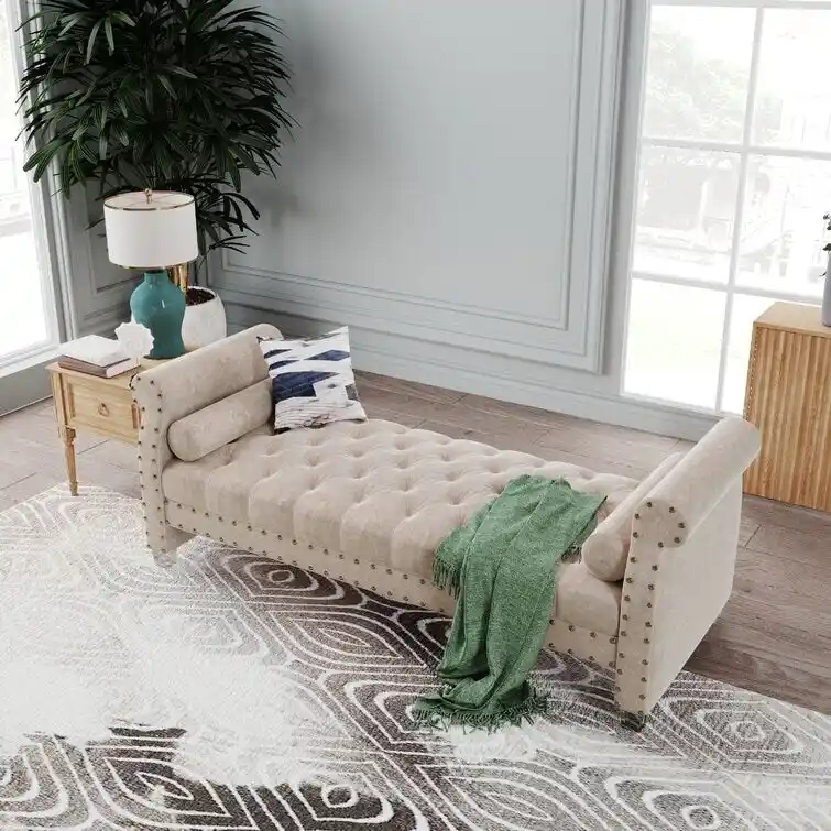 Haven Chesterfield Velvet Upholstered Bench 72 - 71.0 In. W X 28.0 In. H X 29.0 In. D