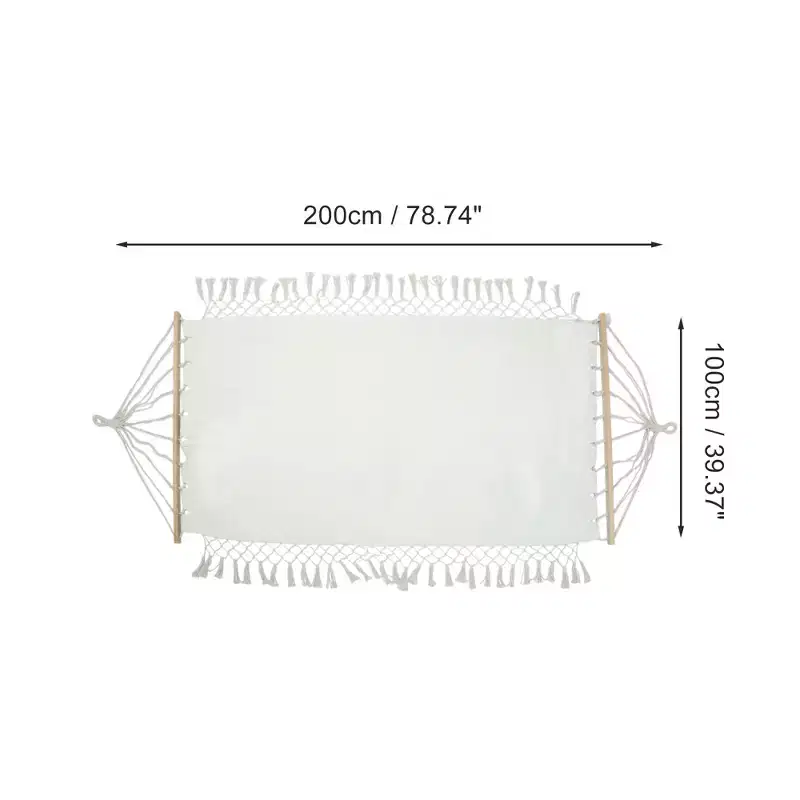 Unique Bargains Durable Hammock 78.74x39.37 White 1 Pc