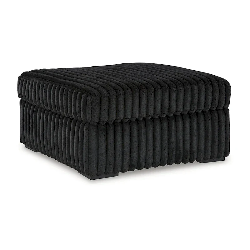 Midnight-Madness Black Oversized Accent Ottoman