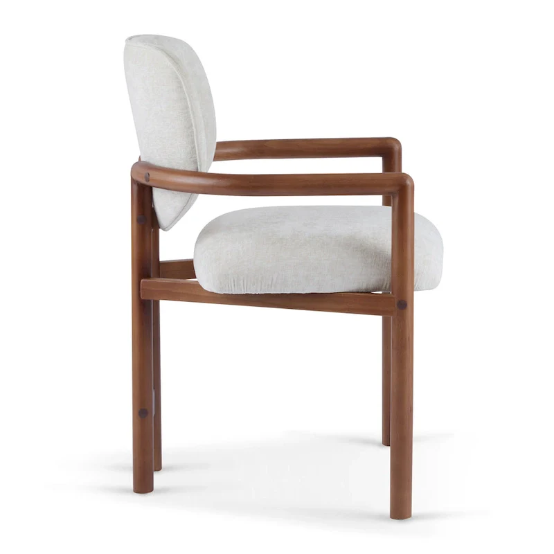 Upholstered Dining Chairs Set of 2, Side Chairs with Rubber Wood Legs, 300 LBS Weight Capacity