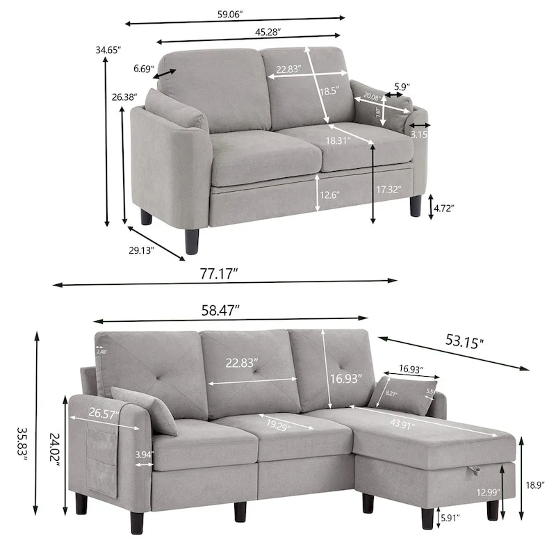 3 Piece Living Room Sets