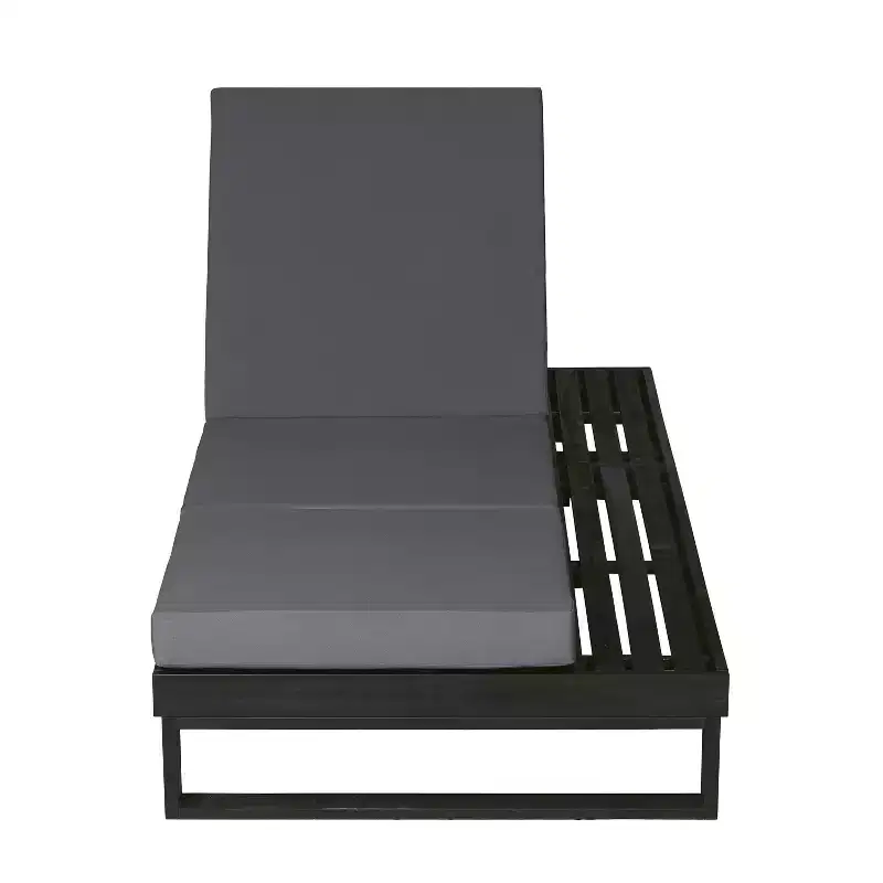Christopher Knight Home Hudson Patio Modern Acacia Wood 4-Position Adjustable Chaise Lounge with Cushion