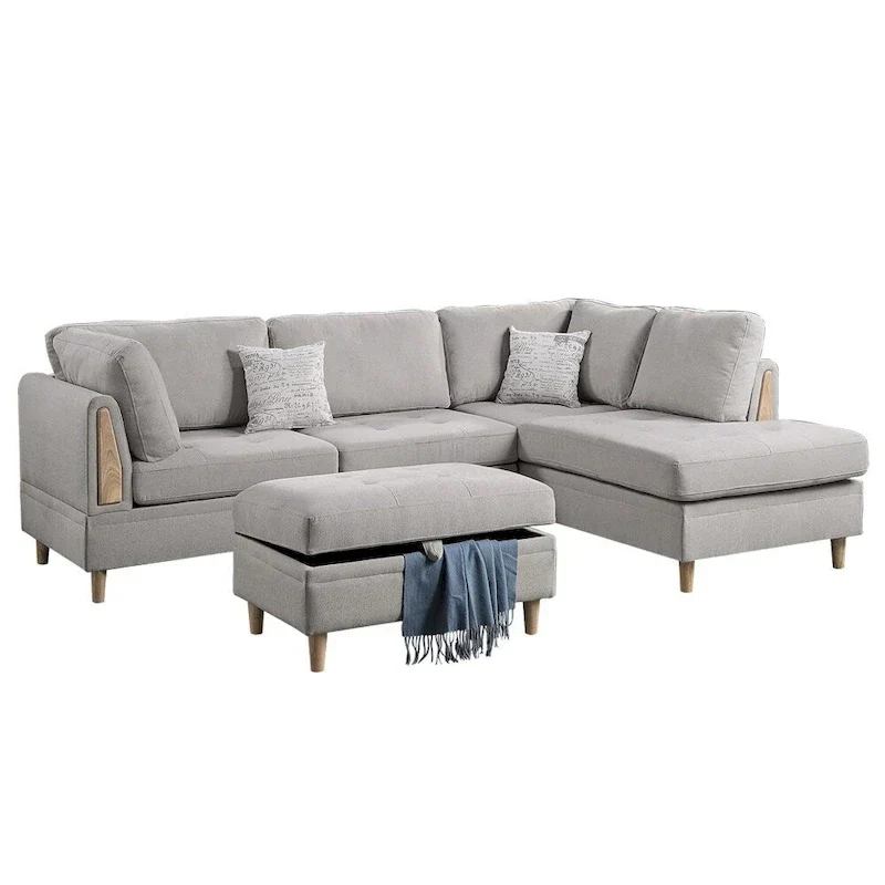 Poundex Furniture Chenille 3 piece Sectional