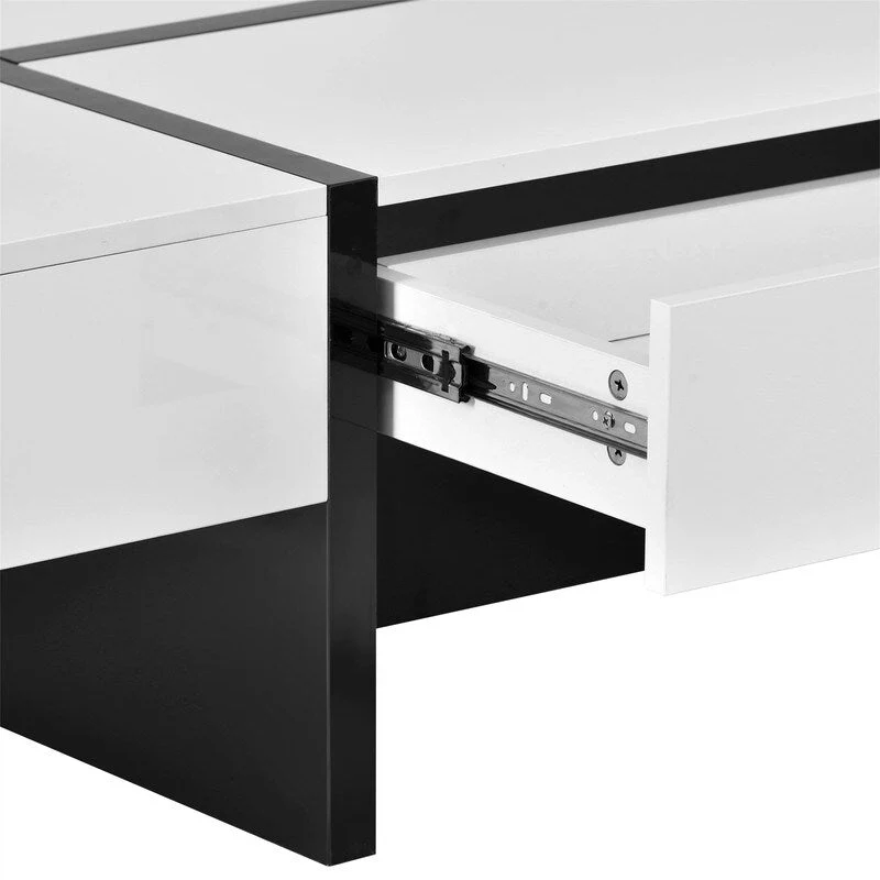 45.2 Modern High Gloss Surface Coffee Table By Aoolive