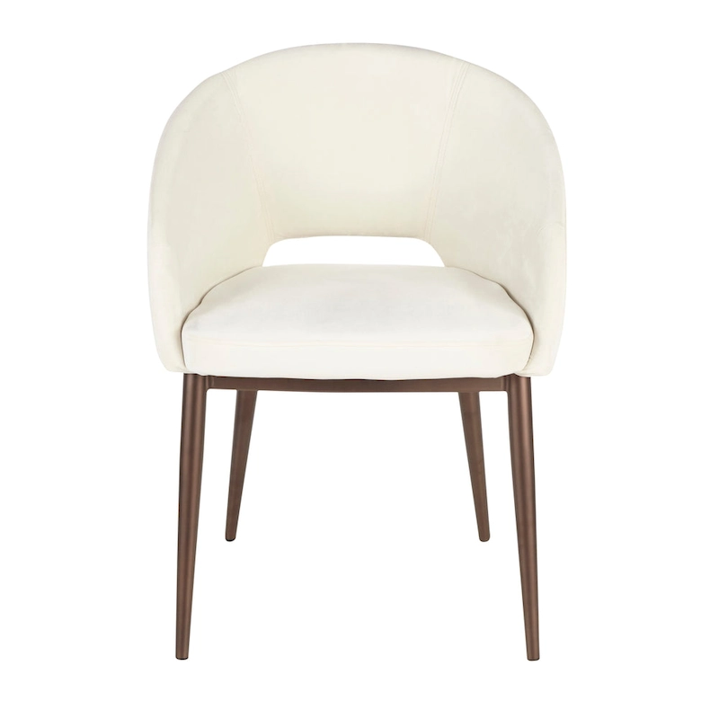 Carson Carrington Vika Upholstered Dining Chair with Copper Metal Legs