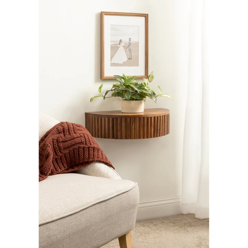 Kate and Laurel Reid Ribbed Floating Side Table