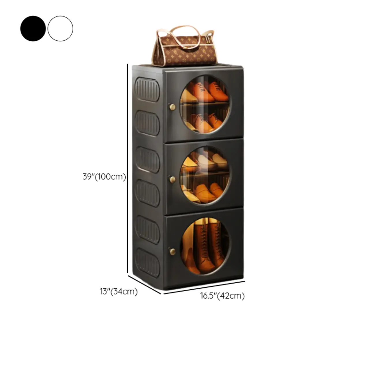 Space-efficient Modern Foldable White Plastic Shoe Cabinet