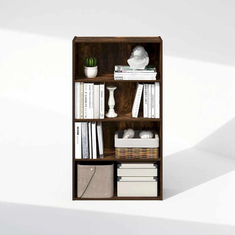 Furinno Simple Open Shelf, Bookcases, 4-Tier