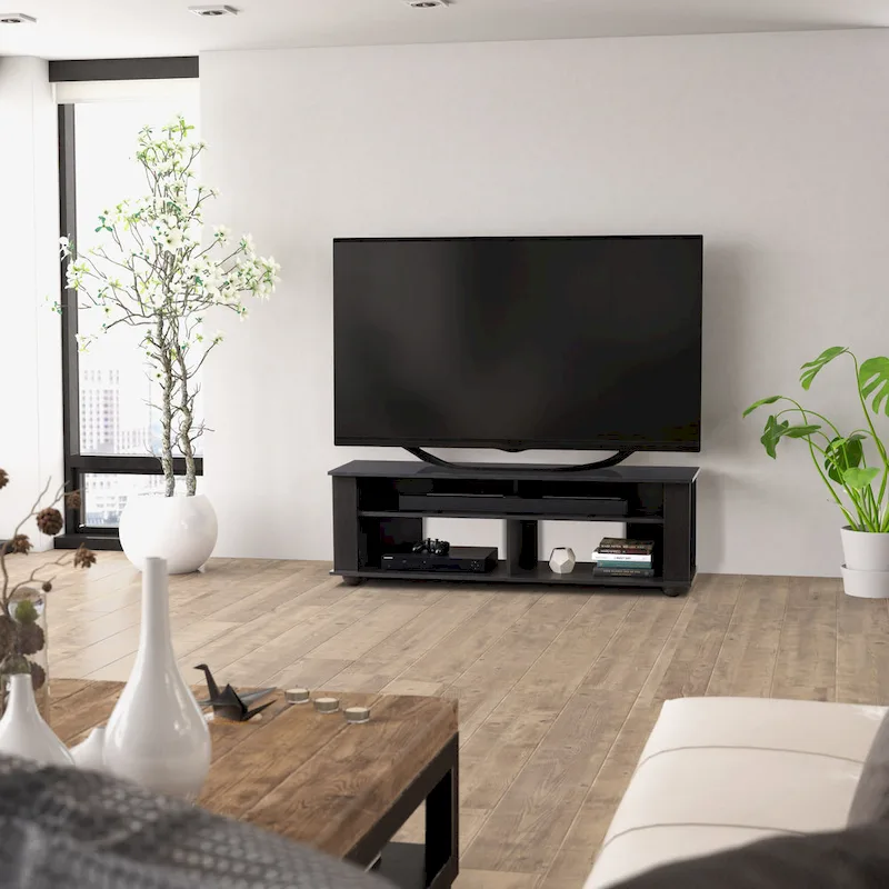 Black Wooden TV Stand for TVs up to 75