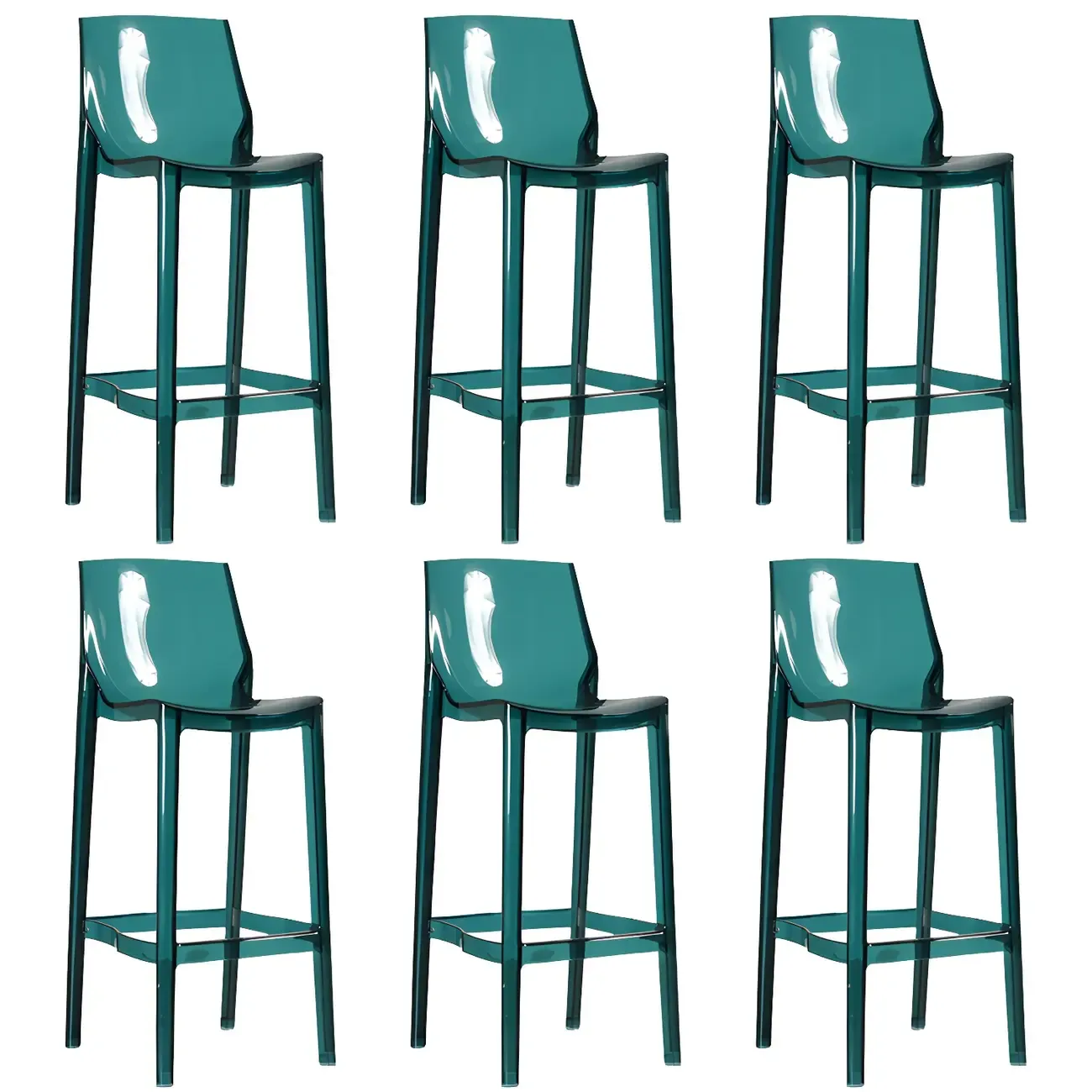 Modern Acrylic Vibrant Durable Colourful Sleek Bar Stool