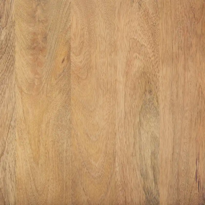 Cairo Light Brown Solid Wood w/ Black Iron Frame & 2 Drawer Accent Table - 22L x 22W x 26H