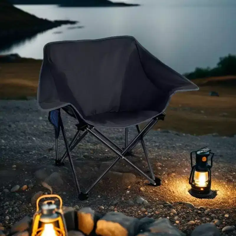 NAYSAYE 4 Pack Portable Camping Chairs Compact Collapsible Heavy Duty Outdoor Folding Sports Chairs for Lawn Park Events, Black, 26.4*20*31