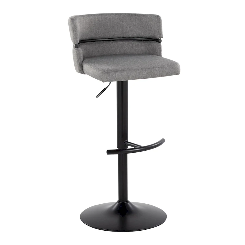 Adjustable Bar Stools with Rounded T Footrest Set of 2