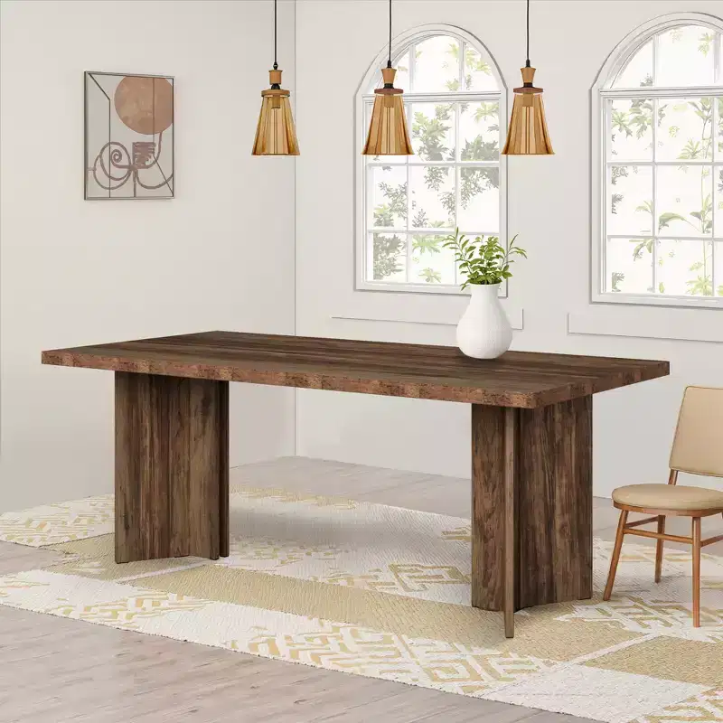 MAYEERTY 63 Inch Multifunctional Dining Table Executive Desk 1.57 Inch Thick E1 Board