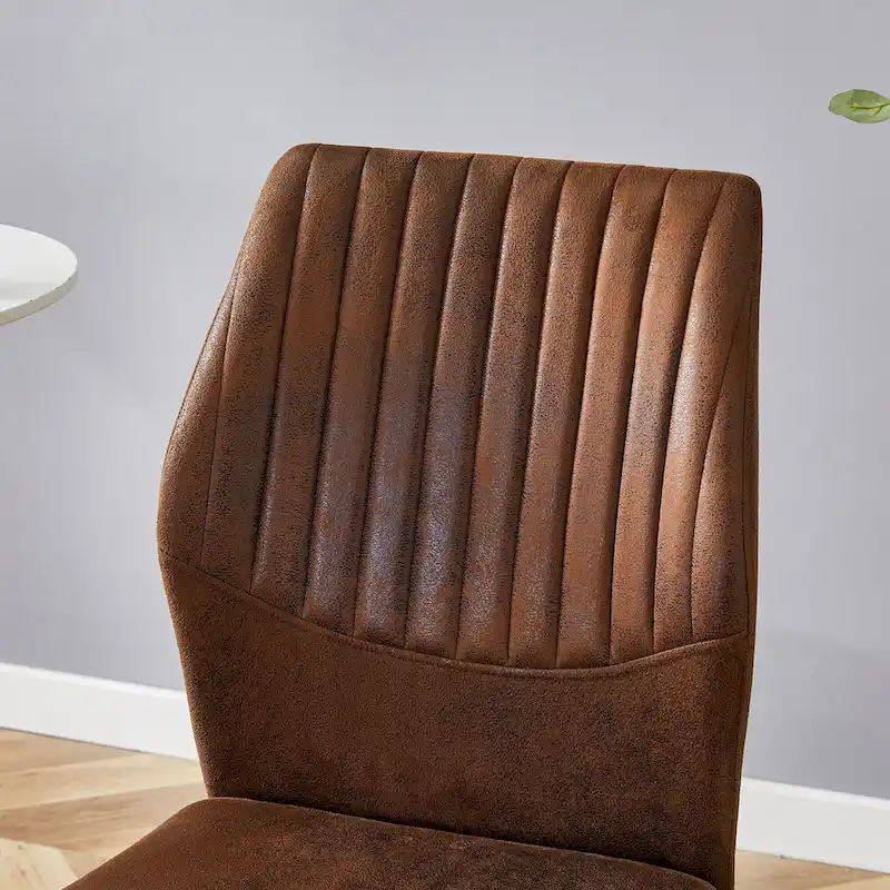 Set of 6 High Resilience Dining Chair with Metal Black Leg