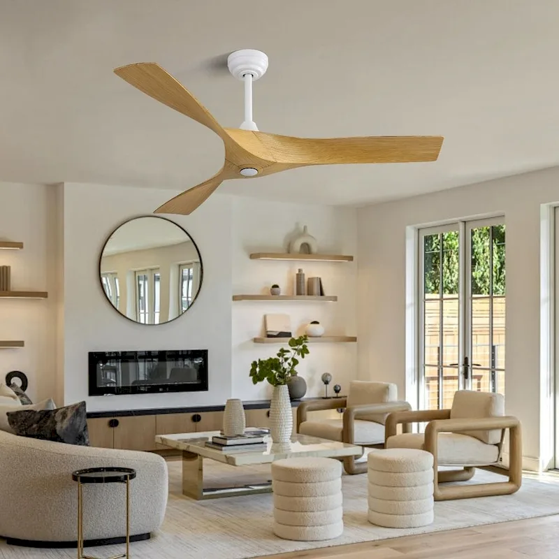52  Wood Ceiling Fan with Remote Control