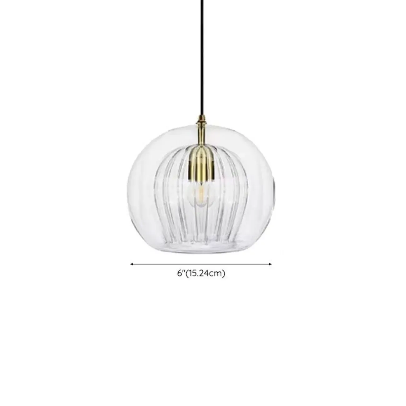 Modern Globe Glass Kitchen Pendant Lighting Height Adjustable