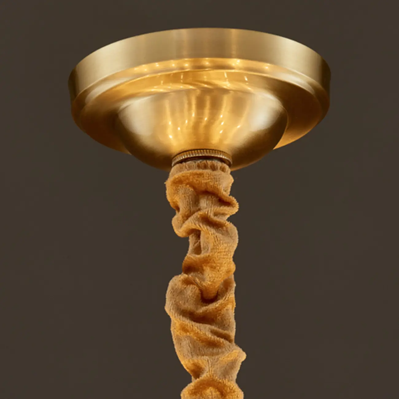 Classic Gold Tiered Circular Alabaster Chandelier