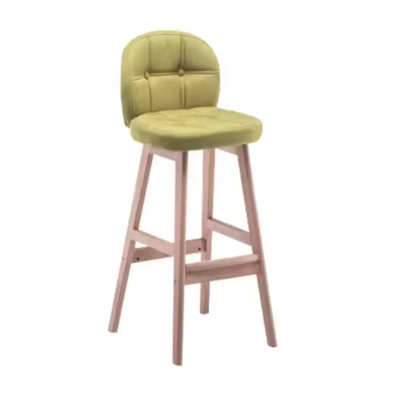 Elegant Low Back Bucket Faux Leather Bar Stool