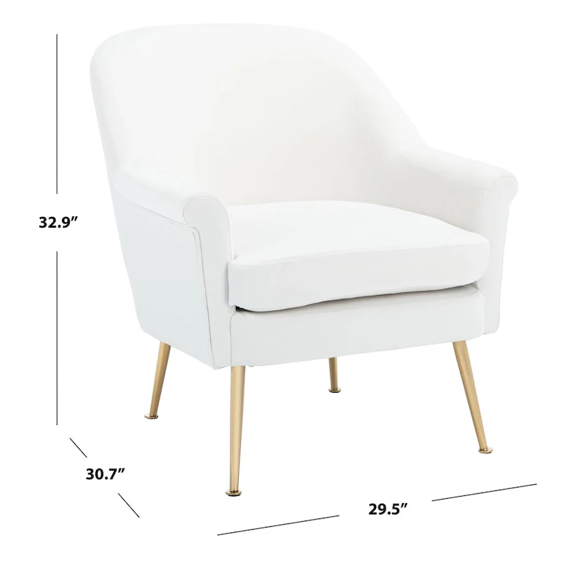 SAFAVIEH Edina Accent Chair - 29.5 W x 30.7 L x 32.9 H - 30Wx31Dx33H