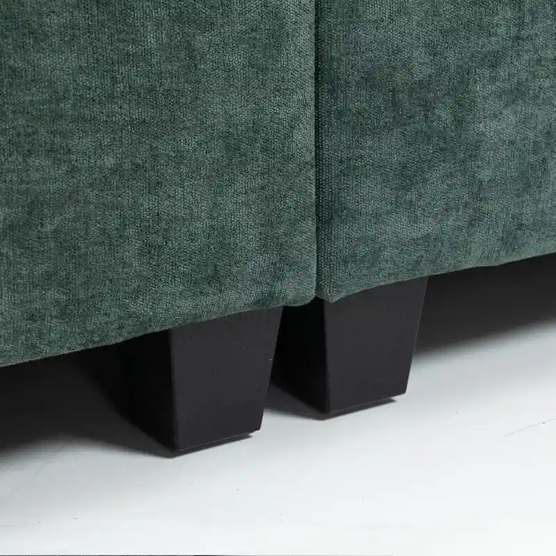 111.42  Chenille Upholstered Three Seater Sofa