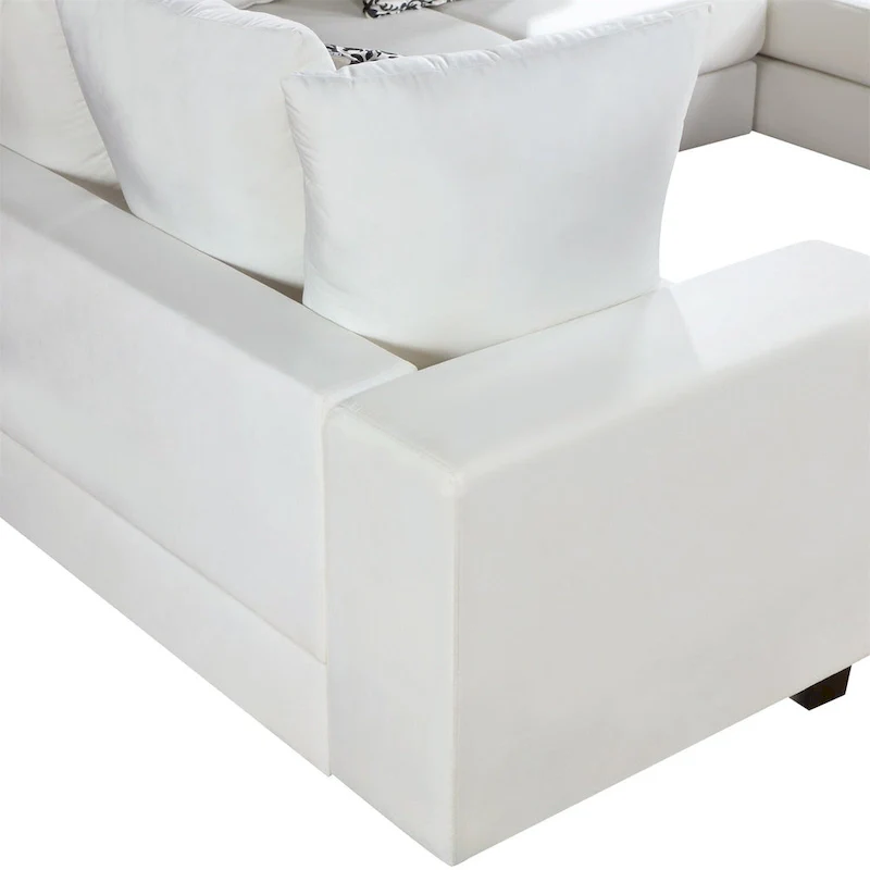 Merax Modern U Shape Sectional Sofa with Lots of Pillows Included