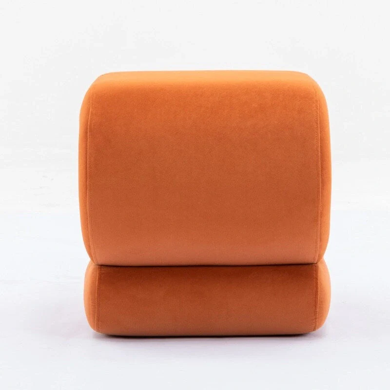 Velvet Fabric S-shape Ottoman Makeup Stool Footstool