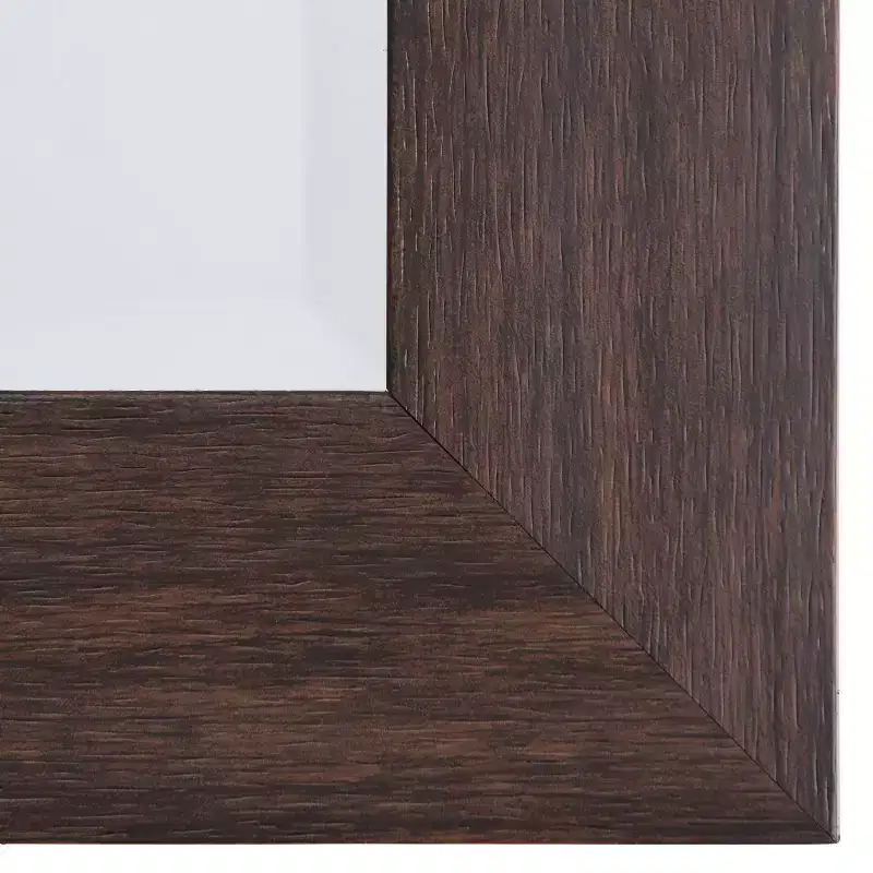 Decorative Wall Mirror with Beveled Edge Black - Yosemite Home Decor: Espresso Frame, 24x36, Wall Mount