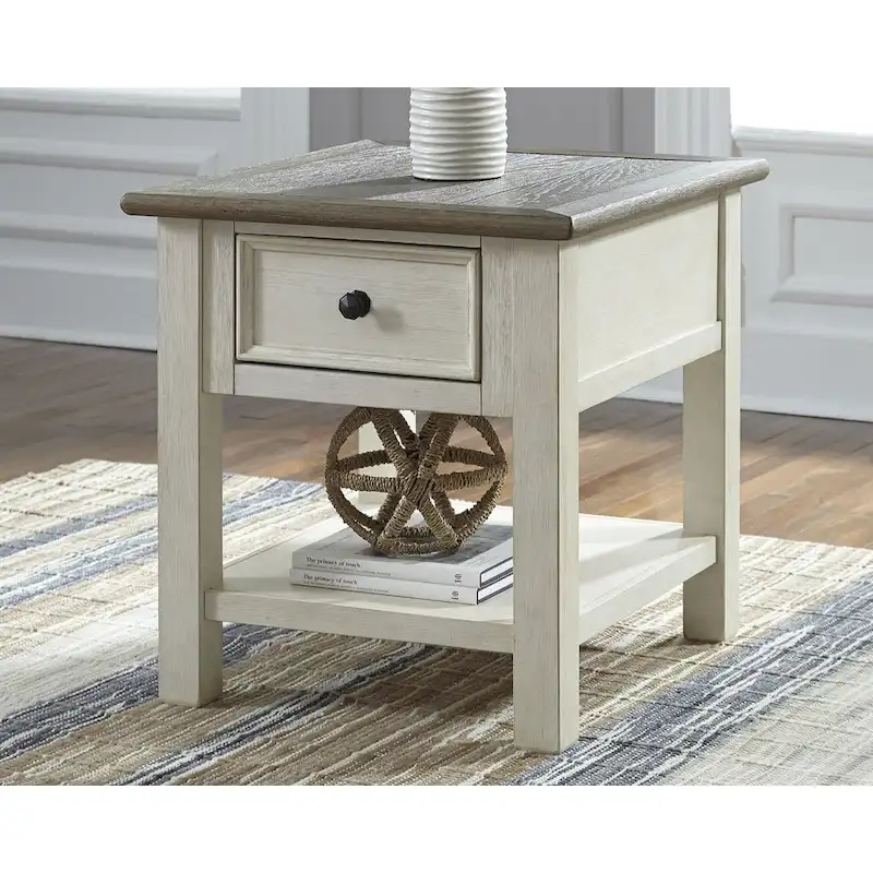 Bolanburg Antique White/Brown Casual End Table