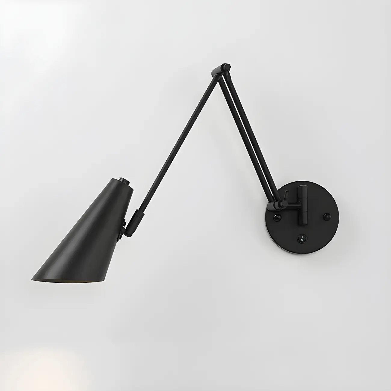 Elegant Streamlined Metal Swing Arm Wall Light
