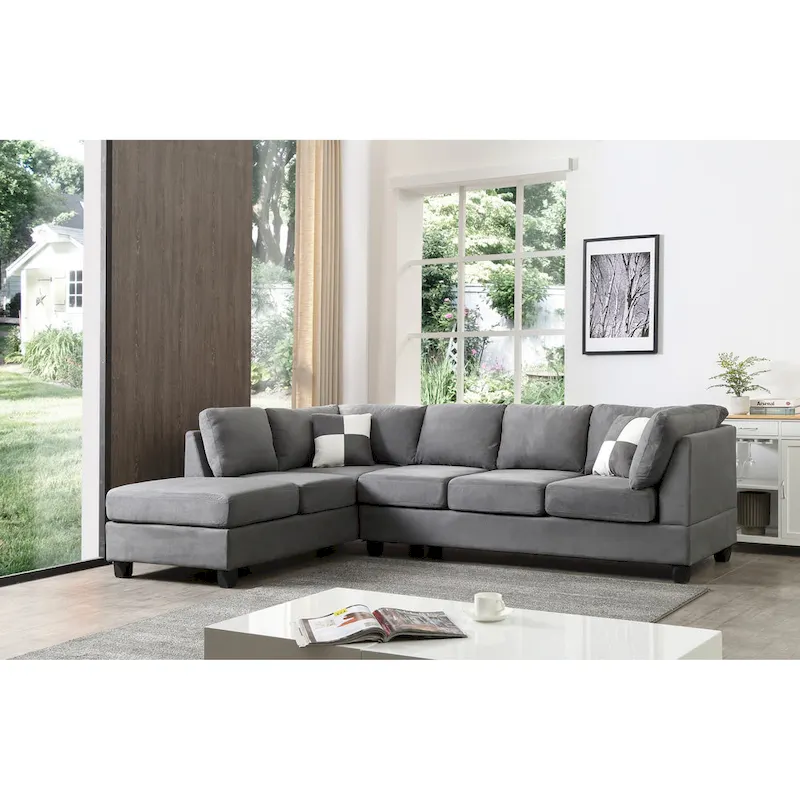 Gallant Microsuede Sectional Sofa