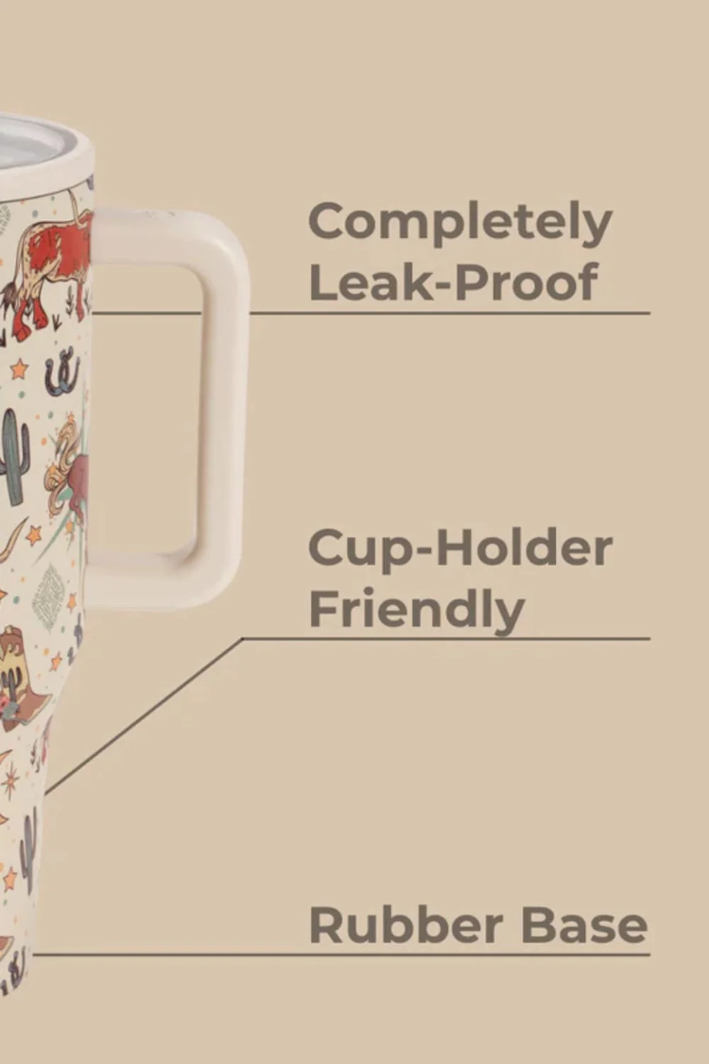 HydroJug Traveler 40 oz Tumbler in Rodeo | 40OZ RODEO-WESTERNBEIGE