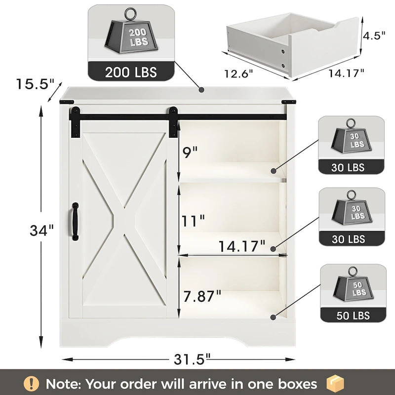 Accent Cabinet with Drawers - N/A