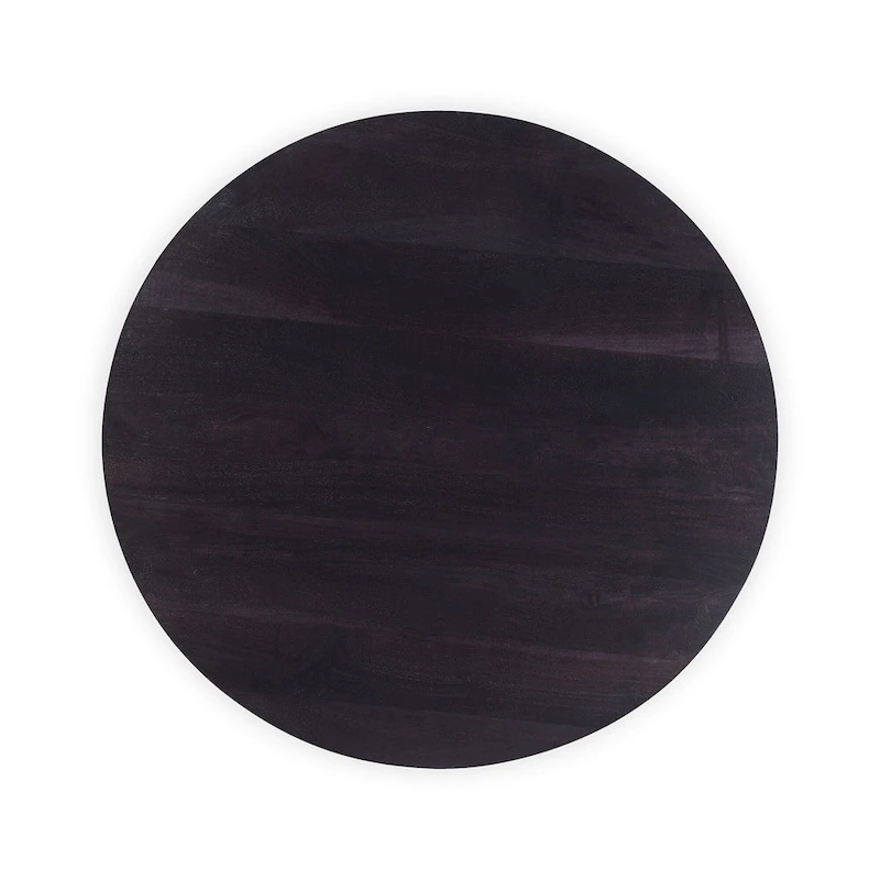 Aurelle Home Modern Solid Acacia Wood Round Base Coffee Table